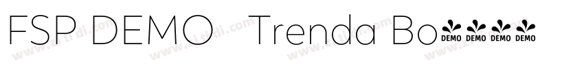 FSP DEMO   Trenda Bo字体转换